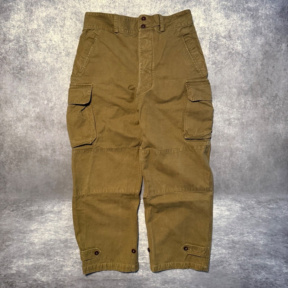 Vintage French Army M-47 Field Trousers 40s 36x30 Cotton Twill